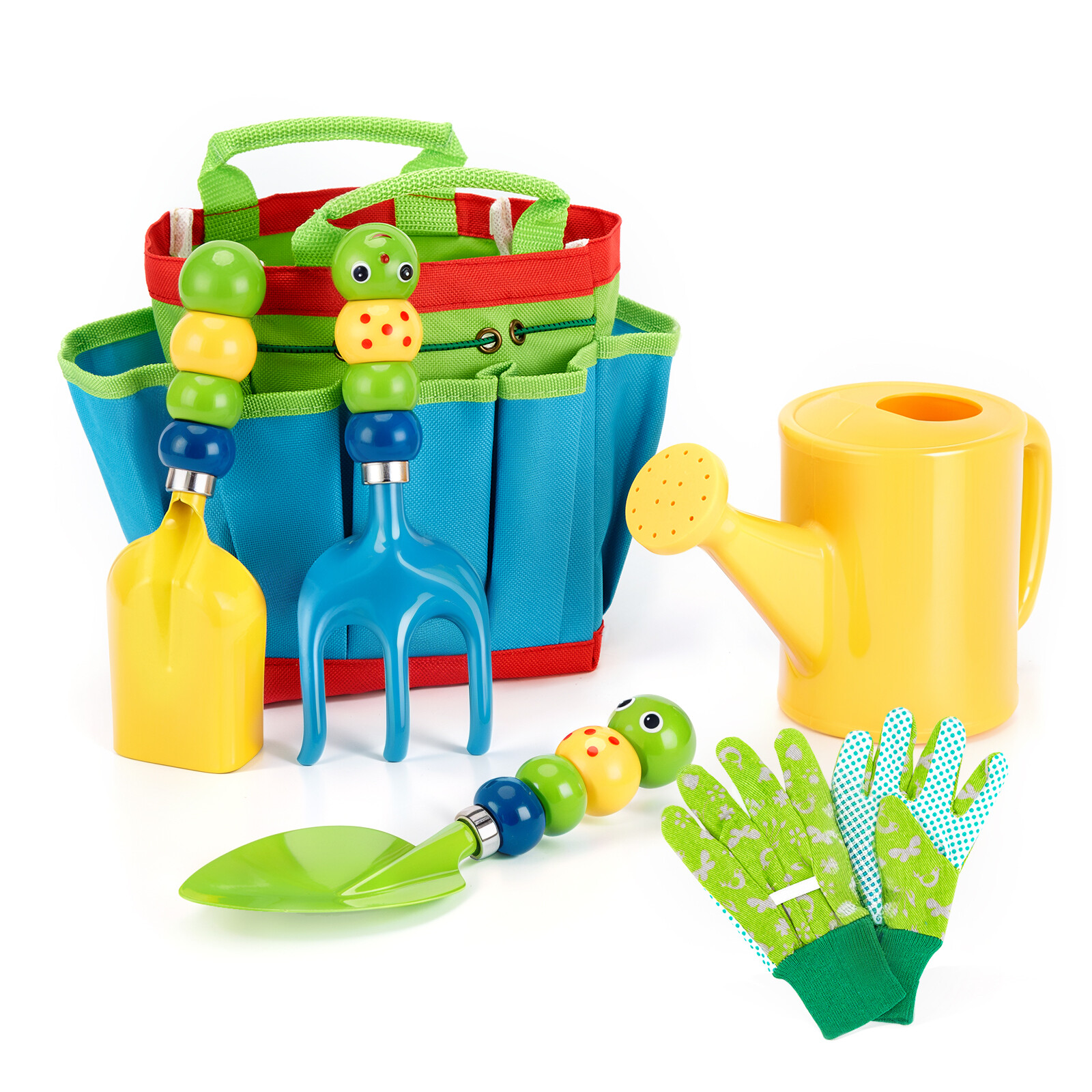 6pcs Childern Gardening Set Kids Garden Tools Fun Toys Shovel Rake Watering Can