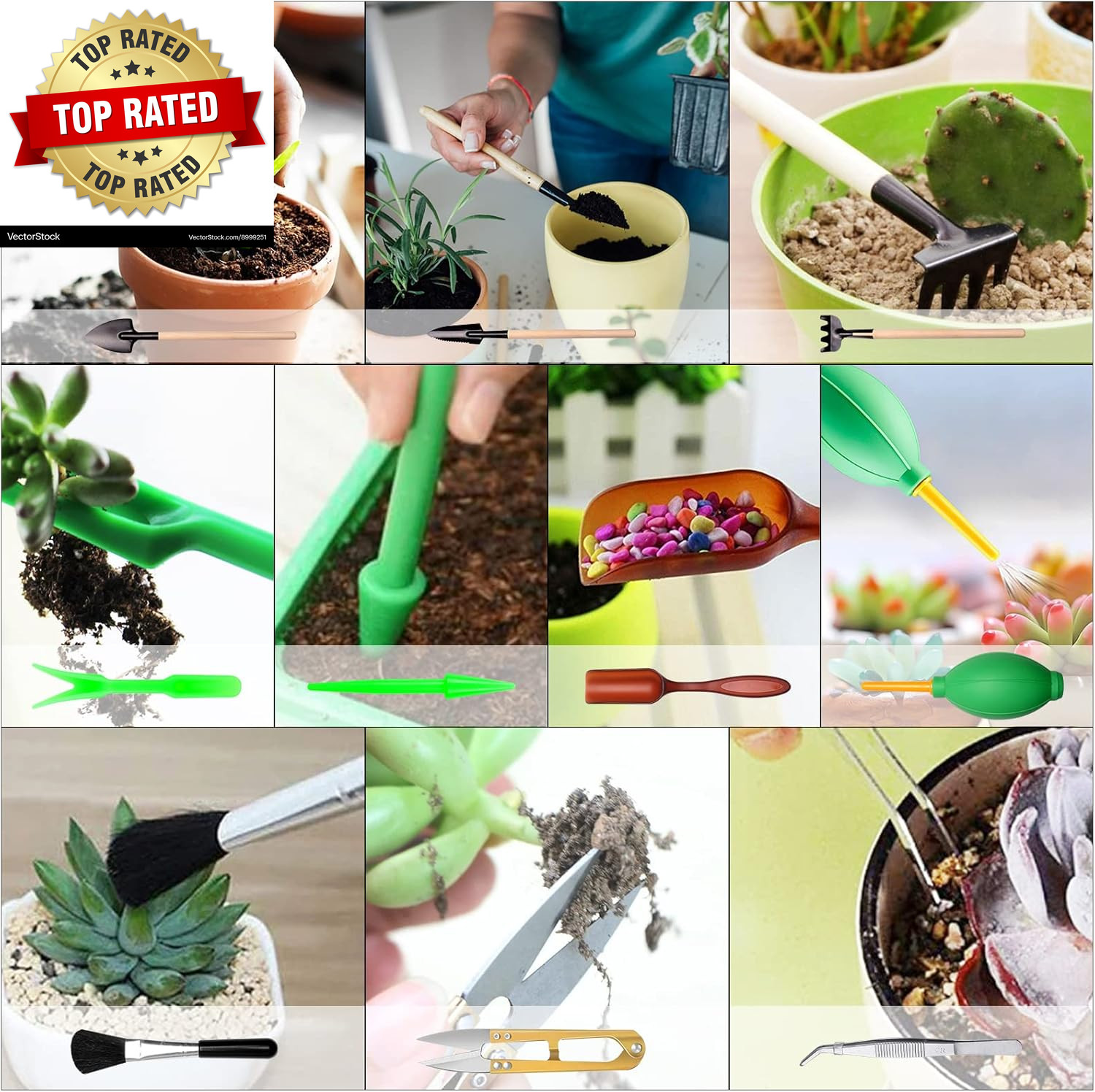 84 PCS Garden Tools Set10Pcs Succulent Tools Set Included 6Pcs Large Heavy Duty