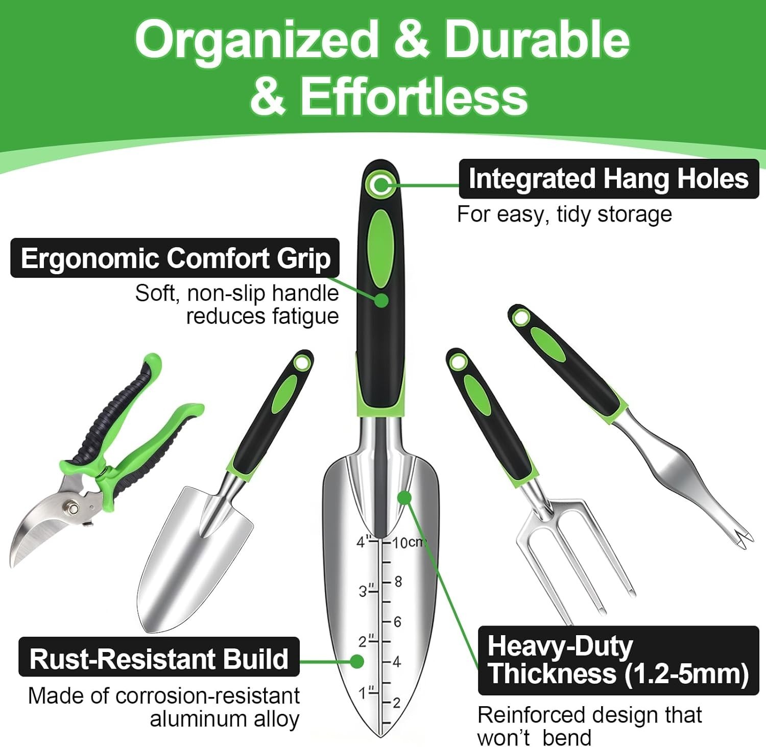 Complete Lightweight Garden Tool Set with Ergonomic Grips – For Gardening Lovers