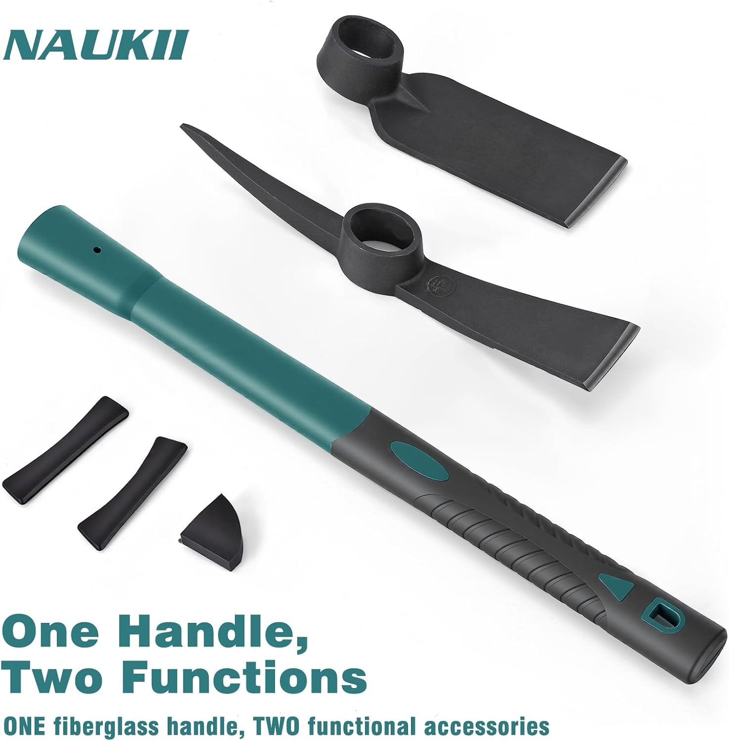 2pcs Gardening Tools with 1pcs Handle Multi-Functional Garden Hoe for Flower Wor