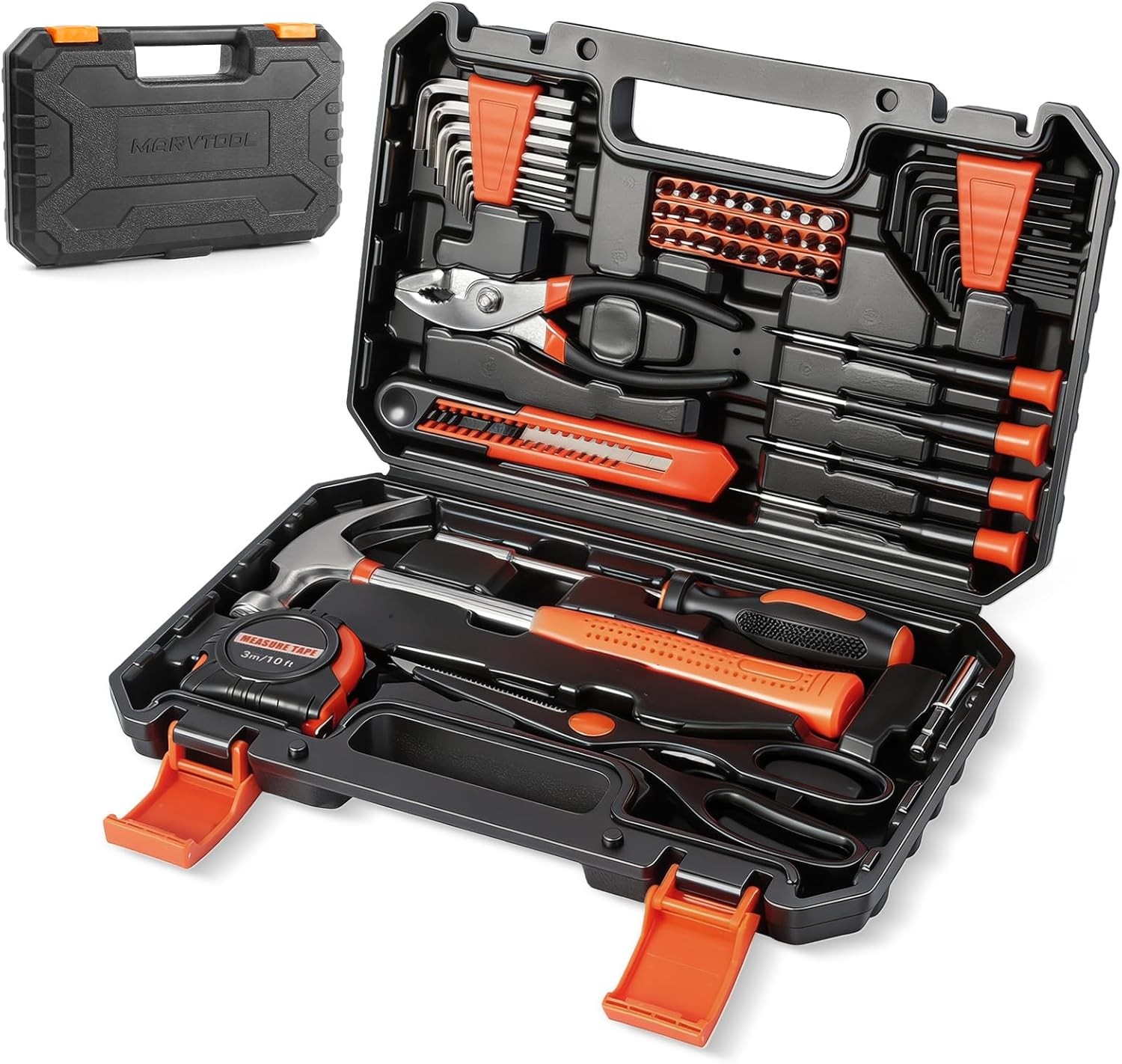 57Pcs Household Hand Tool Kit Portable Storage Case For DIY Repair
