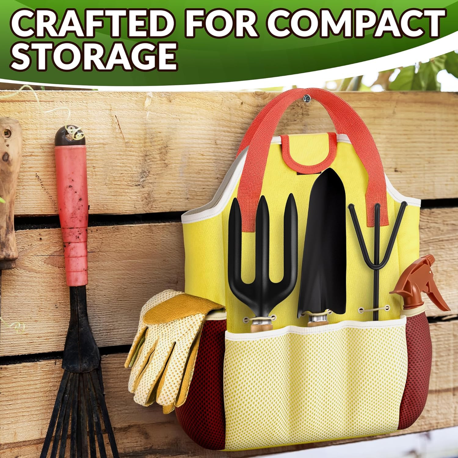 10 Pcs Gardening Tool Set for Women – All-In-One Garden Tools Set with Handy Tot