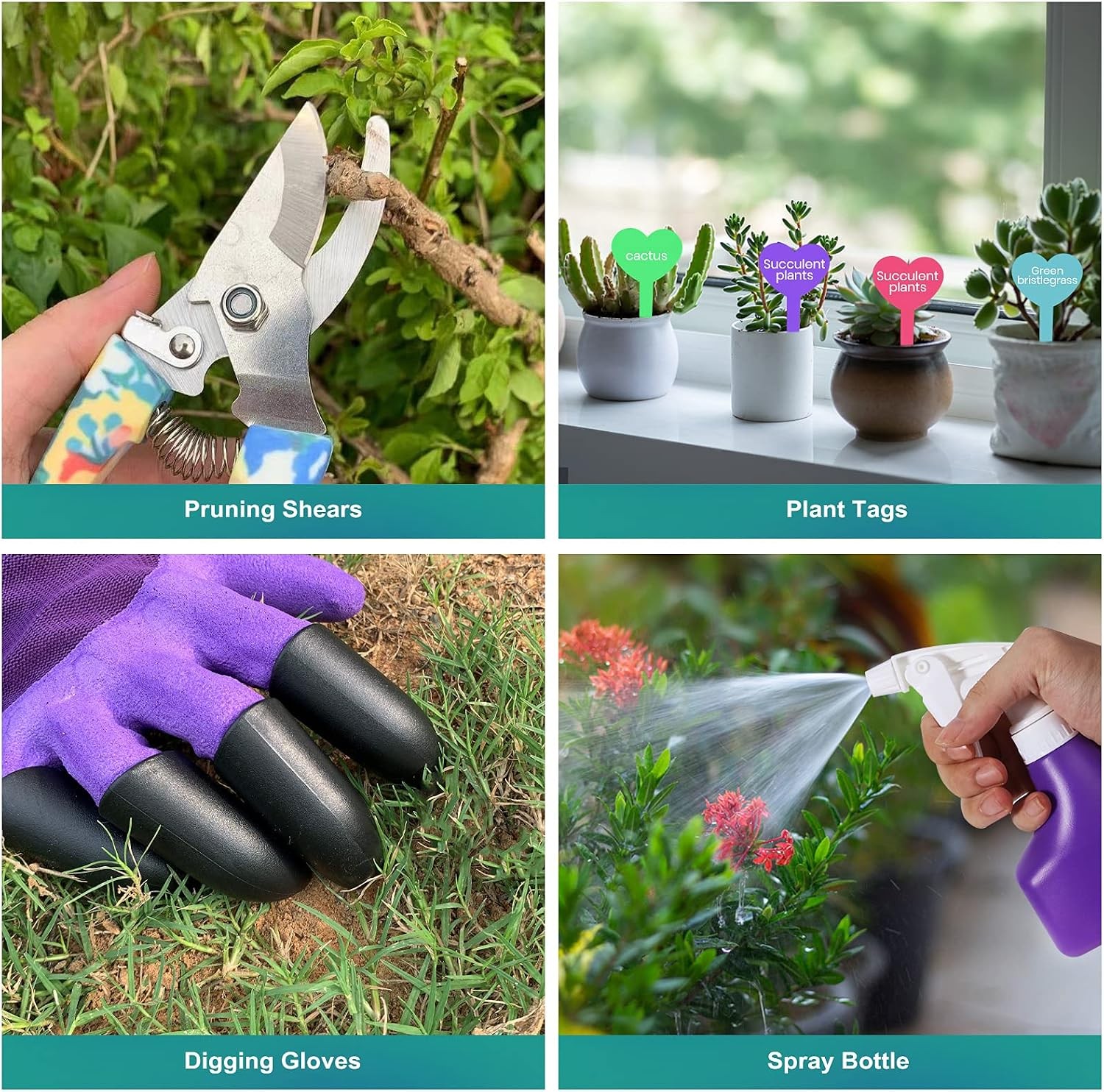 30Pcs Floral Stainless Garden Tools Trowel Pruner Gloves Gift For Women