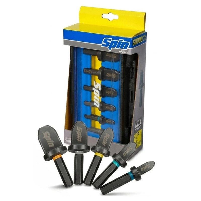 Spin S5000 5-Piece Drill Bit Swaging Tool Set 1/4 3/8 1/2 5/8 3/4-Inch