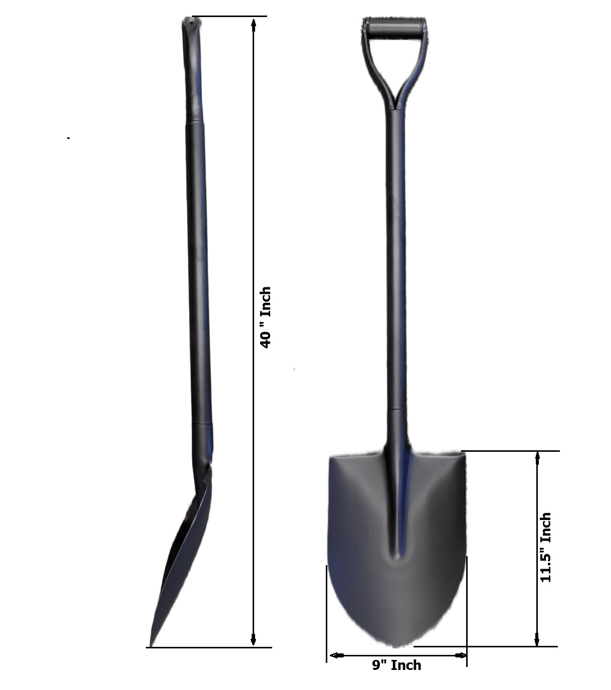 Whole Metal Strong Piece round point Shovel Spade for snow removal construction