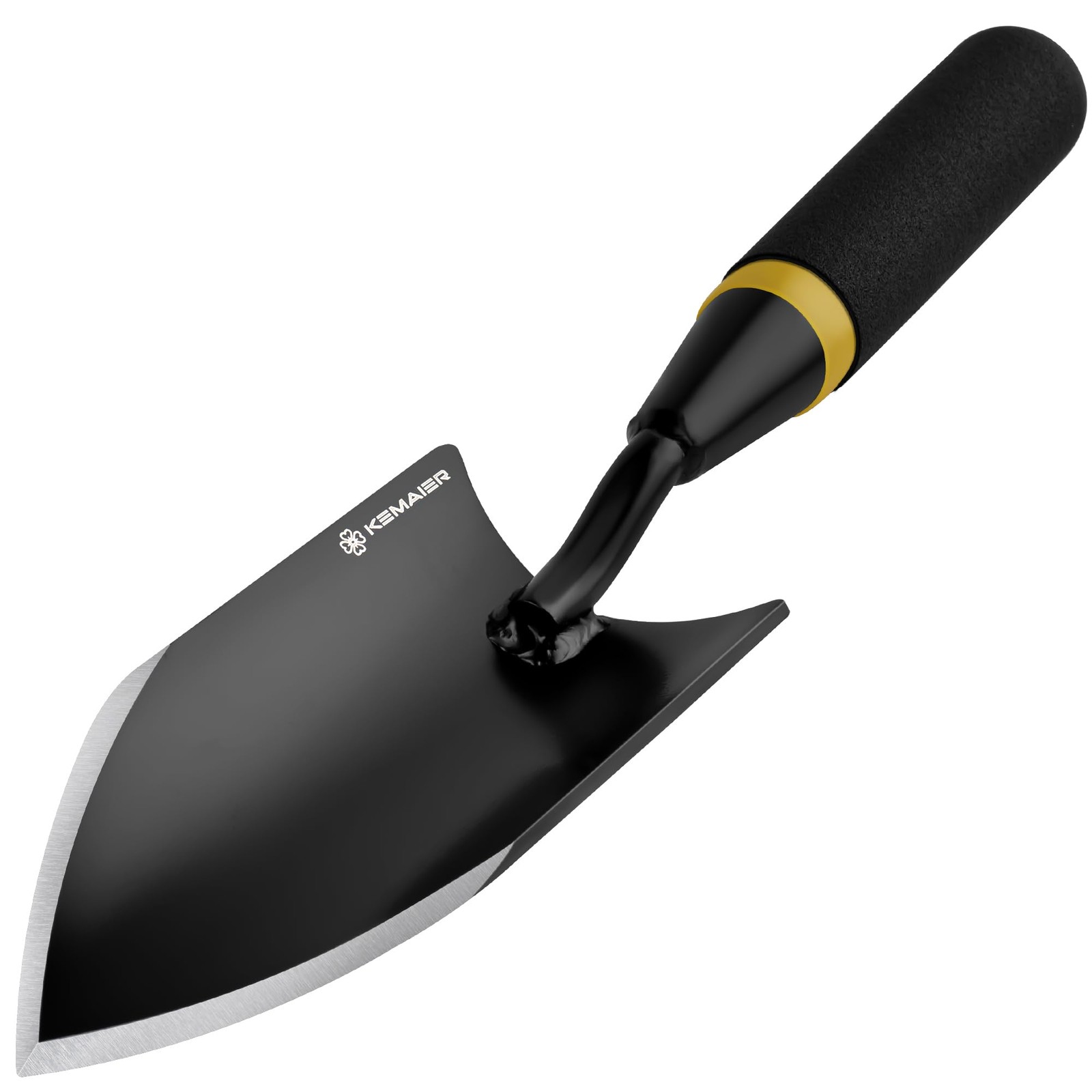 Heavy Duty Gardening Hand Trowel – Carbon Steel Garden Trowel with Rubberized…