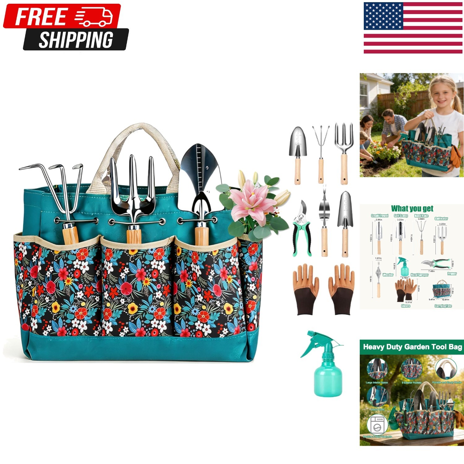 Gardening Tools – 10 Pcs Garden Tool Set Heavy Duty Stainless Steel Garden Suppl