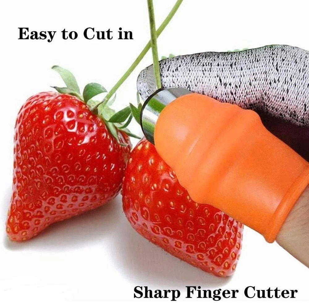 Garden Silicone Thumb & Finger Knives Set for Effortless Harvesting