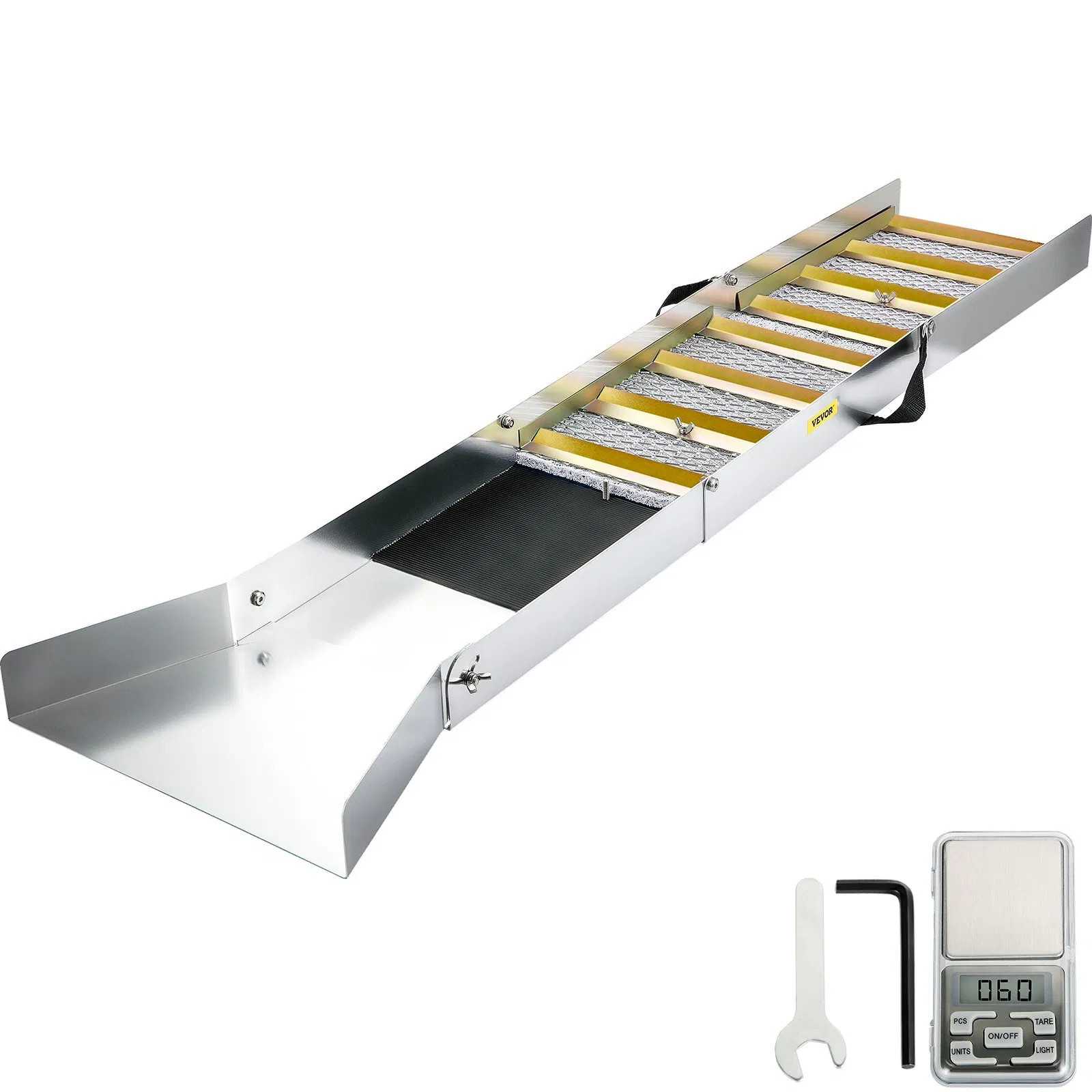 Folding Aluminum Alloy Sluice Box, Compact 50″ Sluice Boxes for Gold, Lightweigh