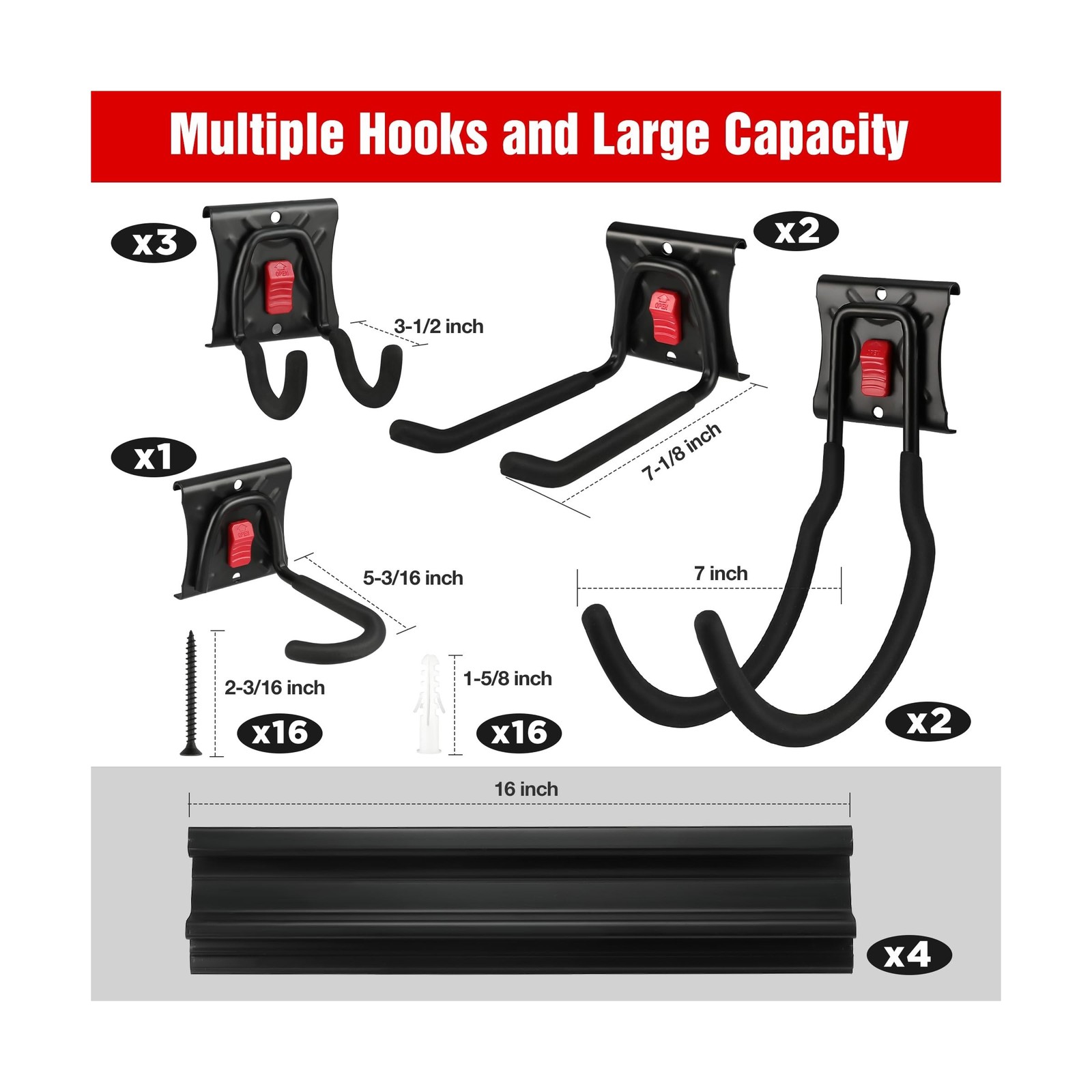 WORKPRO Garage Tool Organizer Wall Mount, Garage Organization G… FAST USA SHIP