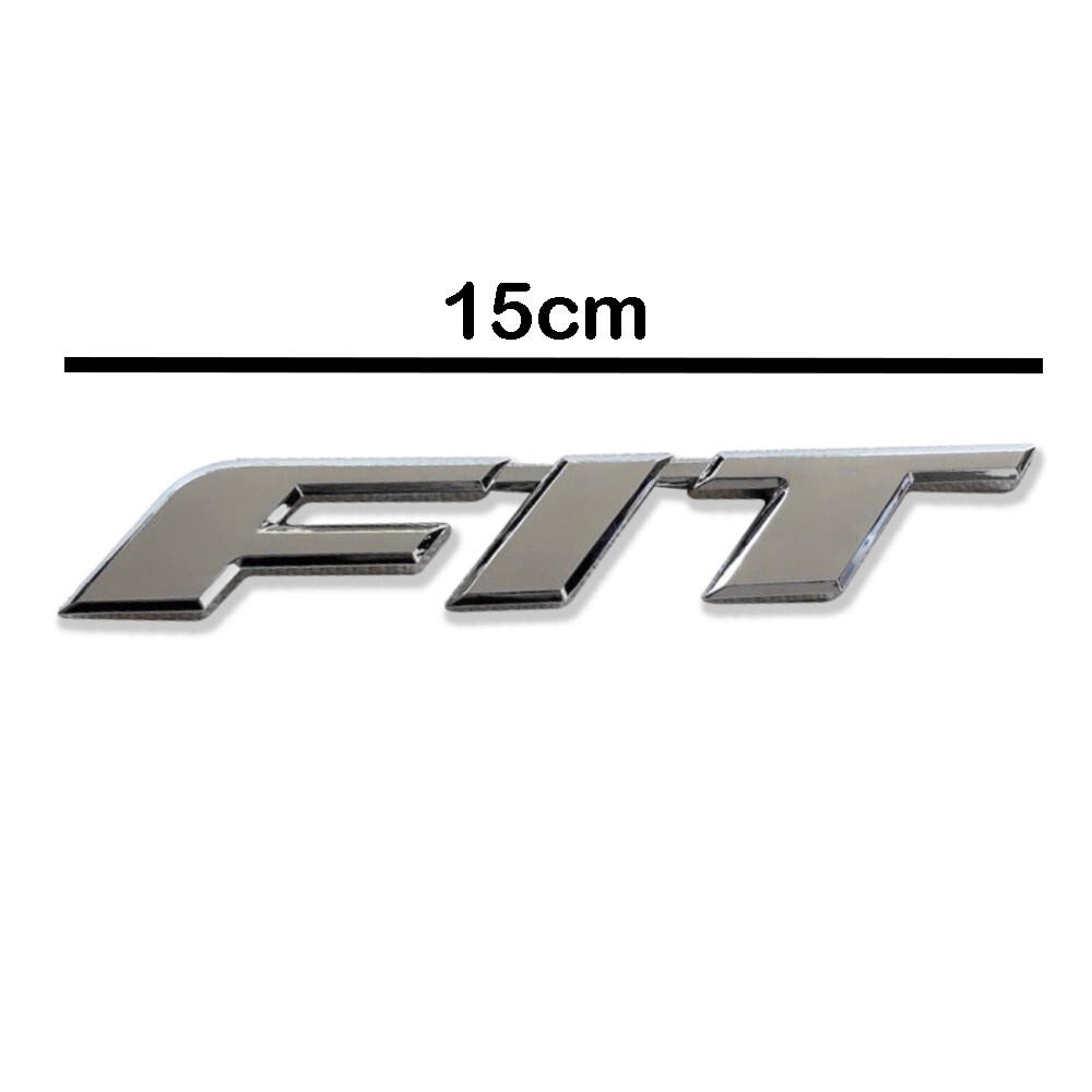 FIT GE 2.5X15 CM, CHROME PLATED, FOR HONDA JAZZ LOGO, FIT STICKER, NAME PLATE