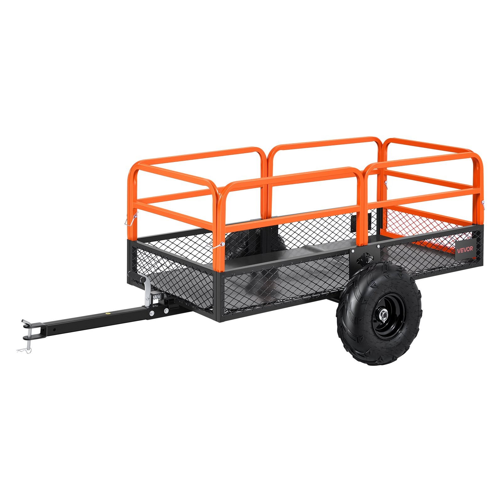 Garden Utility Trailer, 22 Cu. Ft. & 1600lbs, ATV UTV Trailer, Tow Behind Steel
