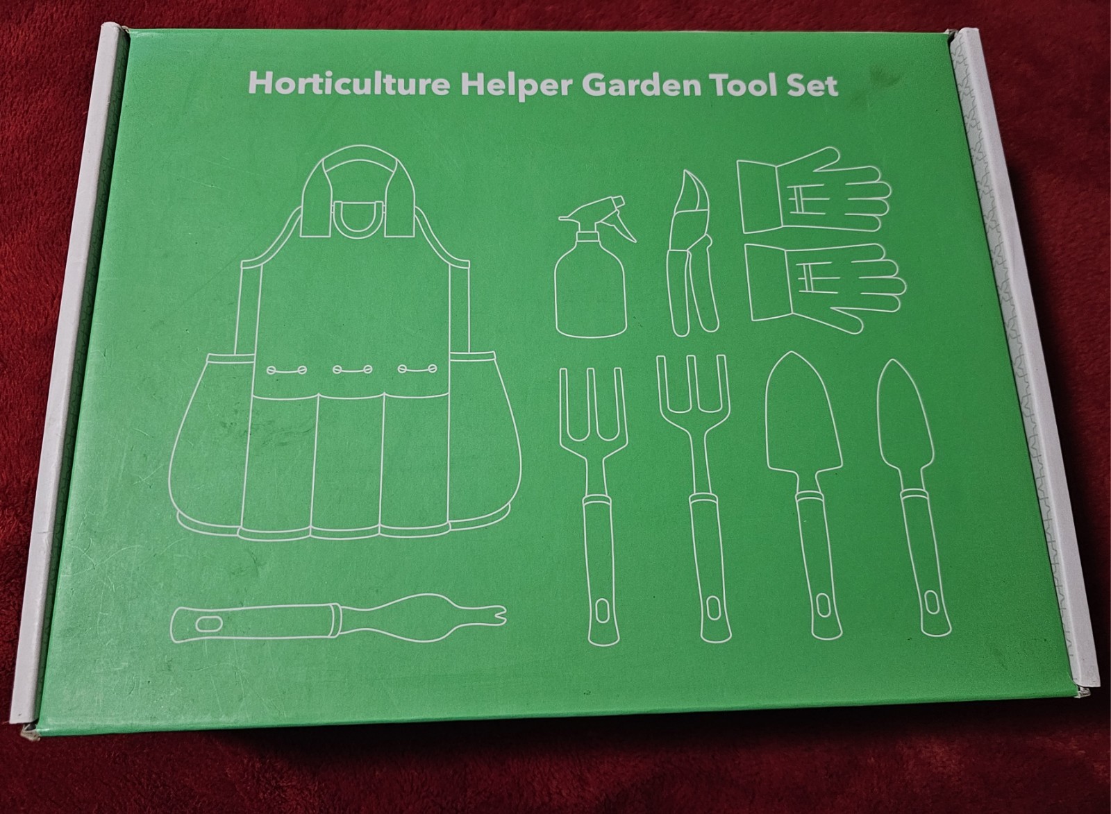 9 Pc Gardening Tool set W/ Gloves & Garden Tote, New/Open Box!!