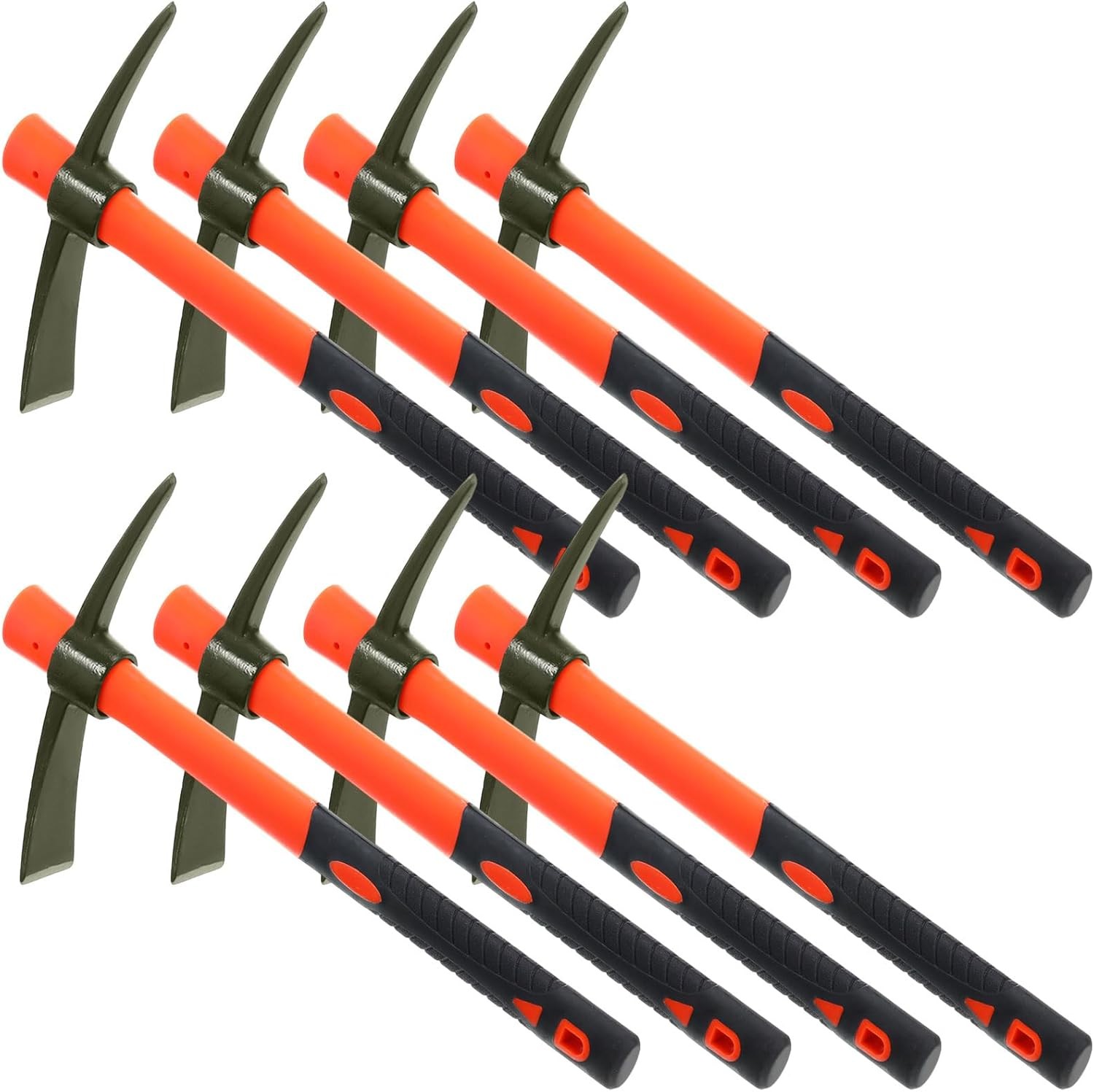 Lothee 8 Pcs Pick Mattock Hoe 15 Inch Heavy Duty Forged Garden Pick Axe