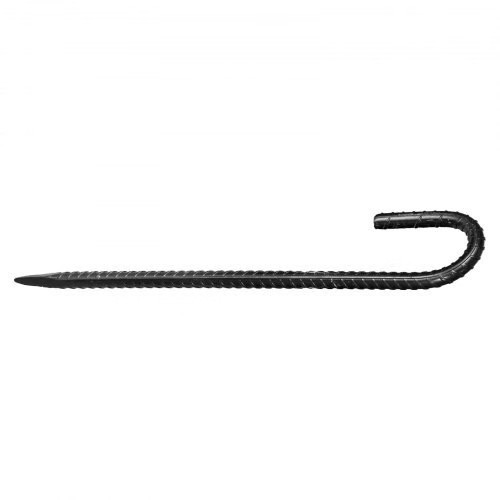 Rebar Stakes, 12-Inch, Heavy-Duty 0.4 in Diameter J Hook, Galvanized Steel Grou