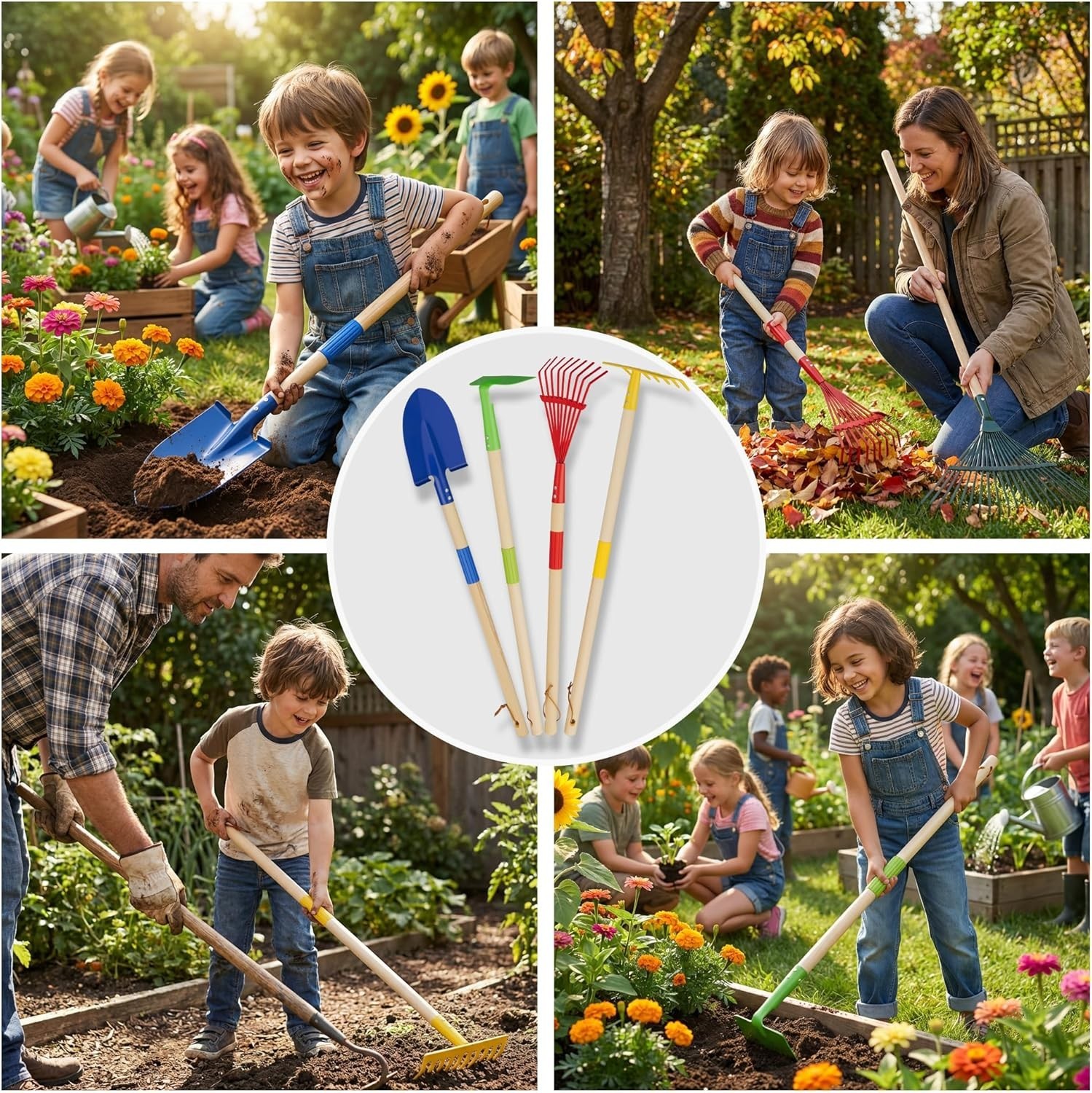 Complete Gardening Companion: 4-Piece Tool Set with Adjustable Tools & Gloves