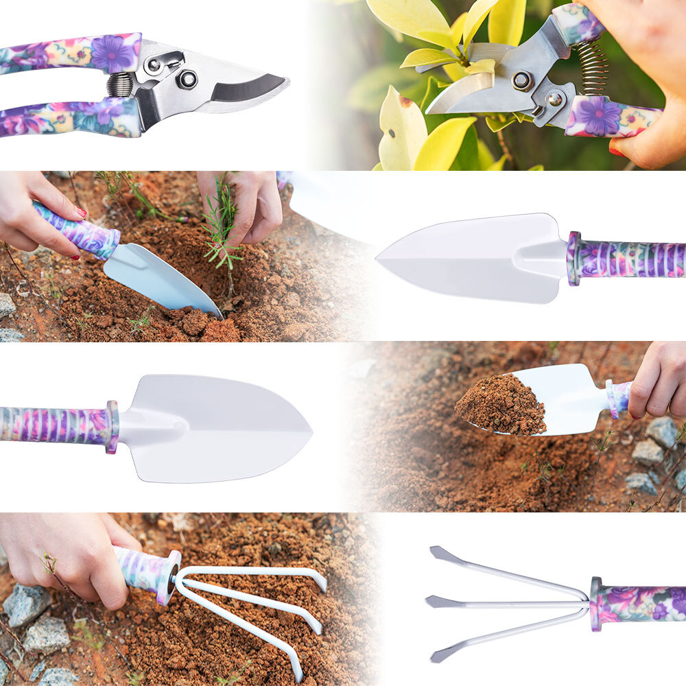 Gardening Tools Set of 5 – Complete Garden Tool Kits for Indoors & Outdoors