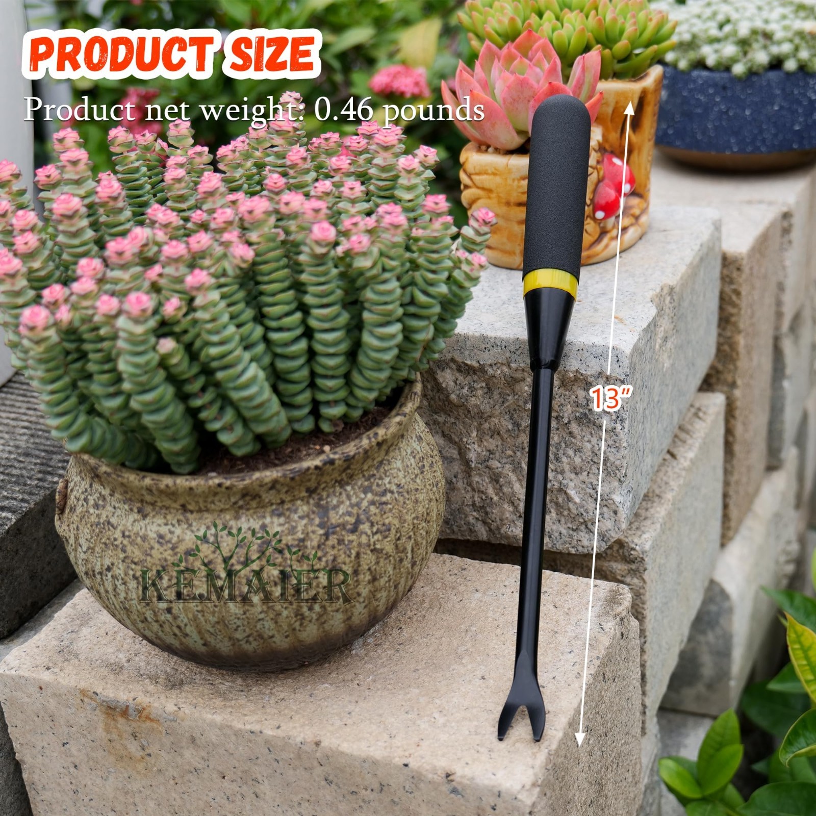Heavy-Duty Stainless Steel Garden Tool Set – Cultivator, Trowel, Weeders & Shove