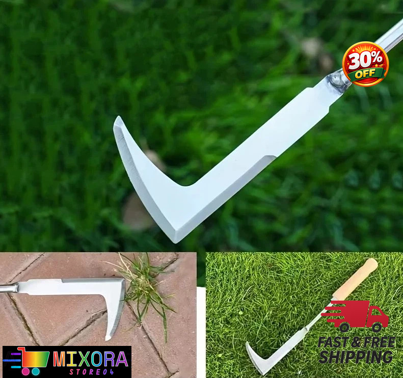 1pc Stainless Steel L Shape Weeding Tool Garden Hand Cleaner Tool – NEW