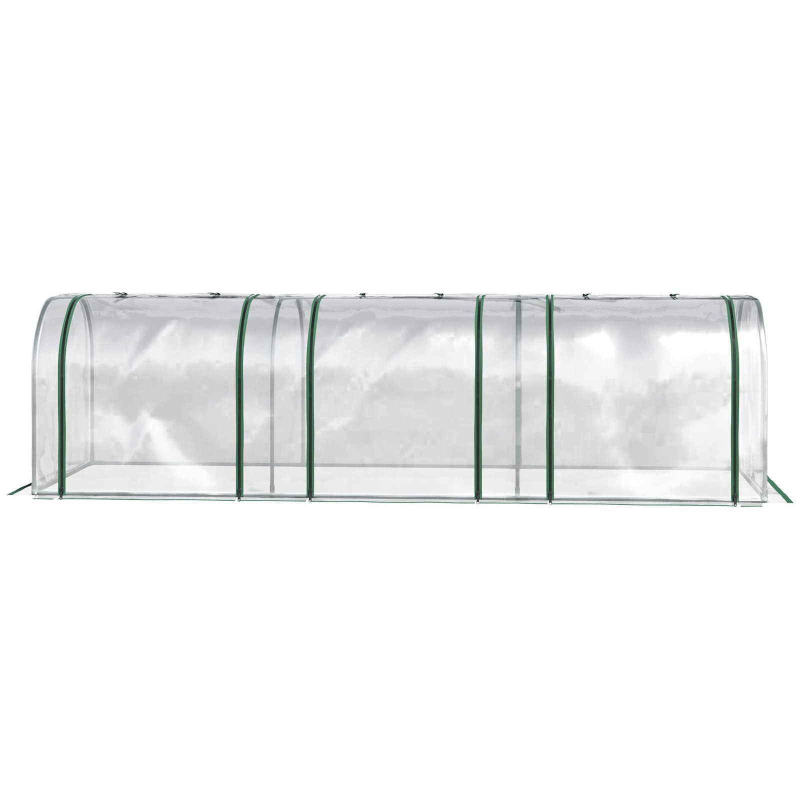 Outsunny 10 X 3 X 2.5 Mini Greenhouse Portable Tunnel Green House Roll-Up
