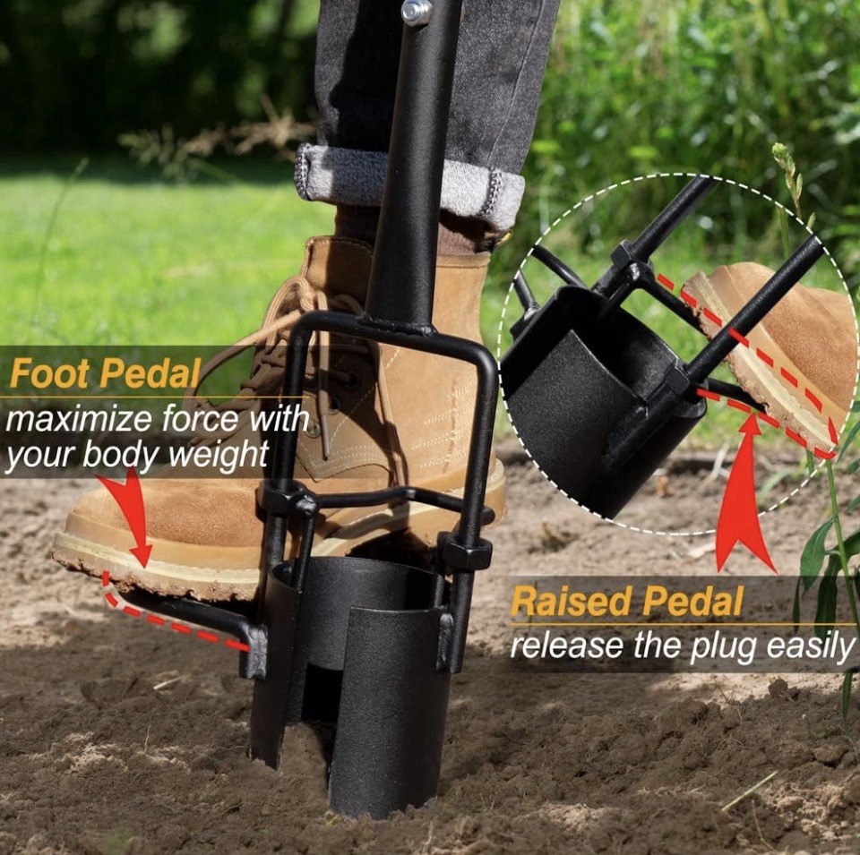 NEW Long Handle Bulb Planter Tool for Gardening – Heavy Duty for Tulips, & Iris