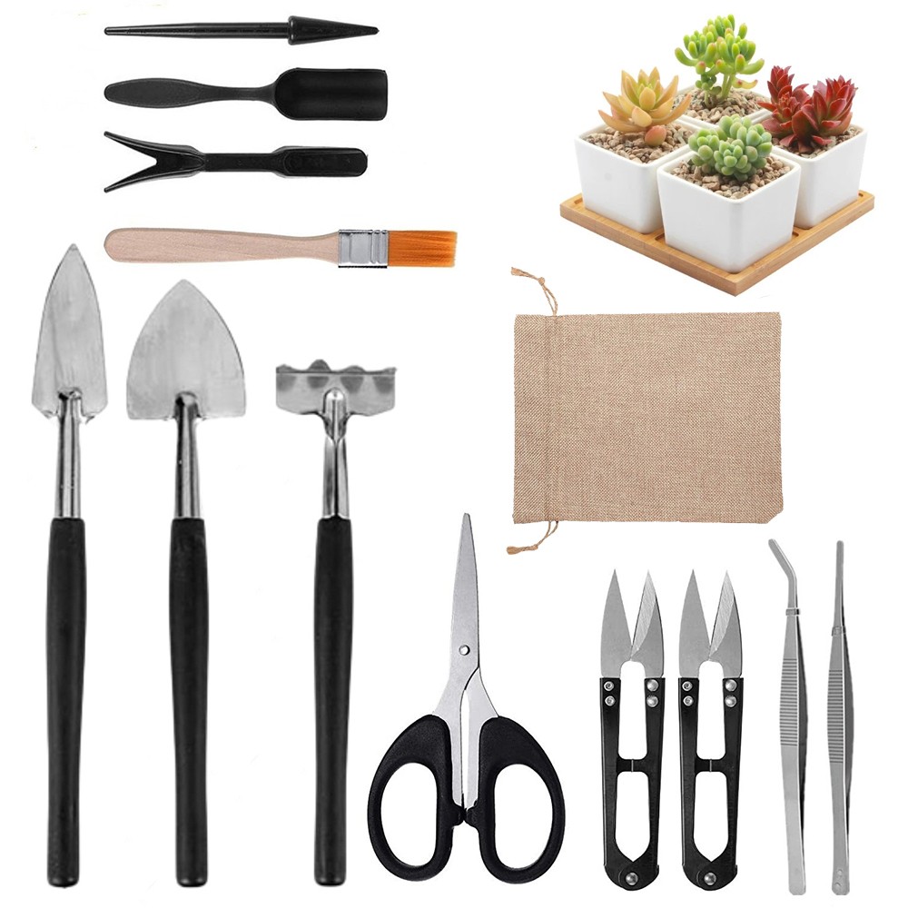 Succulent Gardening Tool Set 12PCS Mini Garden Hand Transplanting Succulent