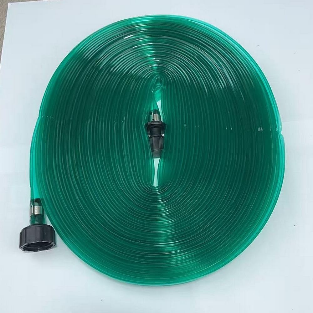 75FT PVC Soaker Hose for Garden Irrigation with Double Connector and Holes