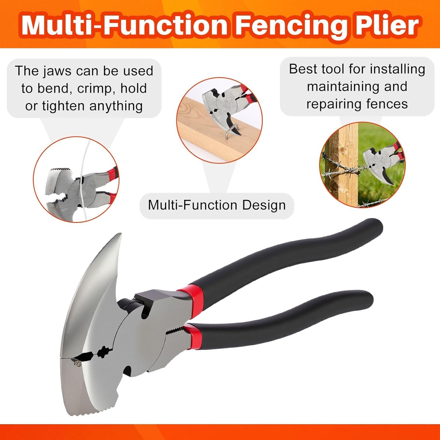 Comprehensive Fence Tools Set – 5 Pcs Carbon Steel for Effortless Wire Repairs