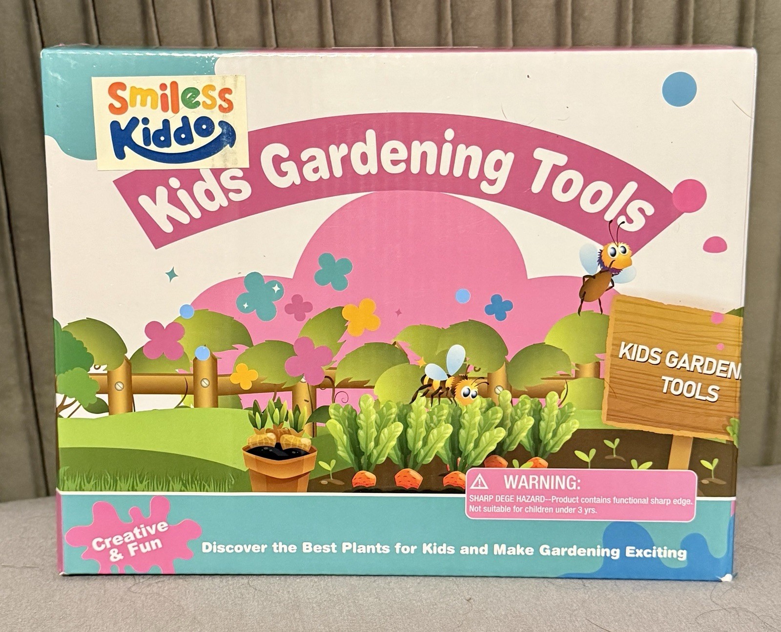 Smiless Kiddo Gardening Tools Kids OS Pink Excellent 7-Piece Outdoor Play Set