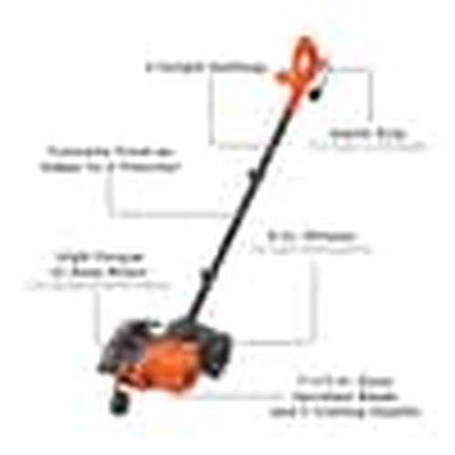 BLACK+DECKER 7.5″ 12 Amp Corded Electric Lawn Edger & Trencher LE760FF