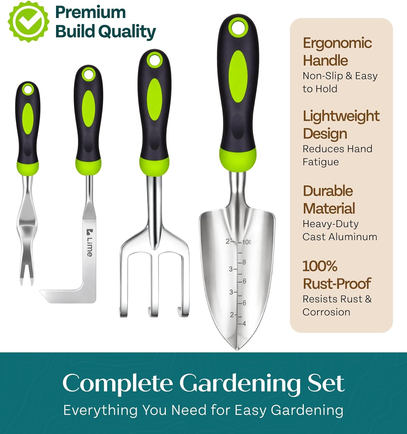 Heavy Duty Gardening Tools – Gardening Gifts for Women, Men, Mom, Dad – Durable,