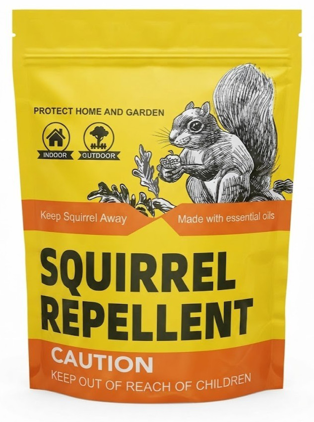 Squirrel Repellent Indoor Outdoor Natural Peppermint Garlic, 10-packs