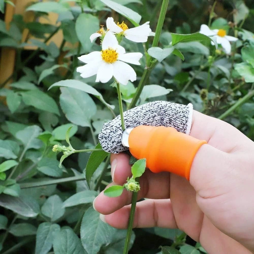 Garden Silicone Thumb & Finger Knives Set for Effortless Harvesting