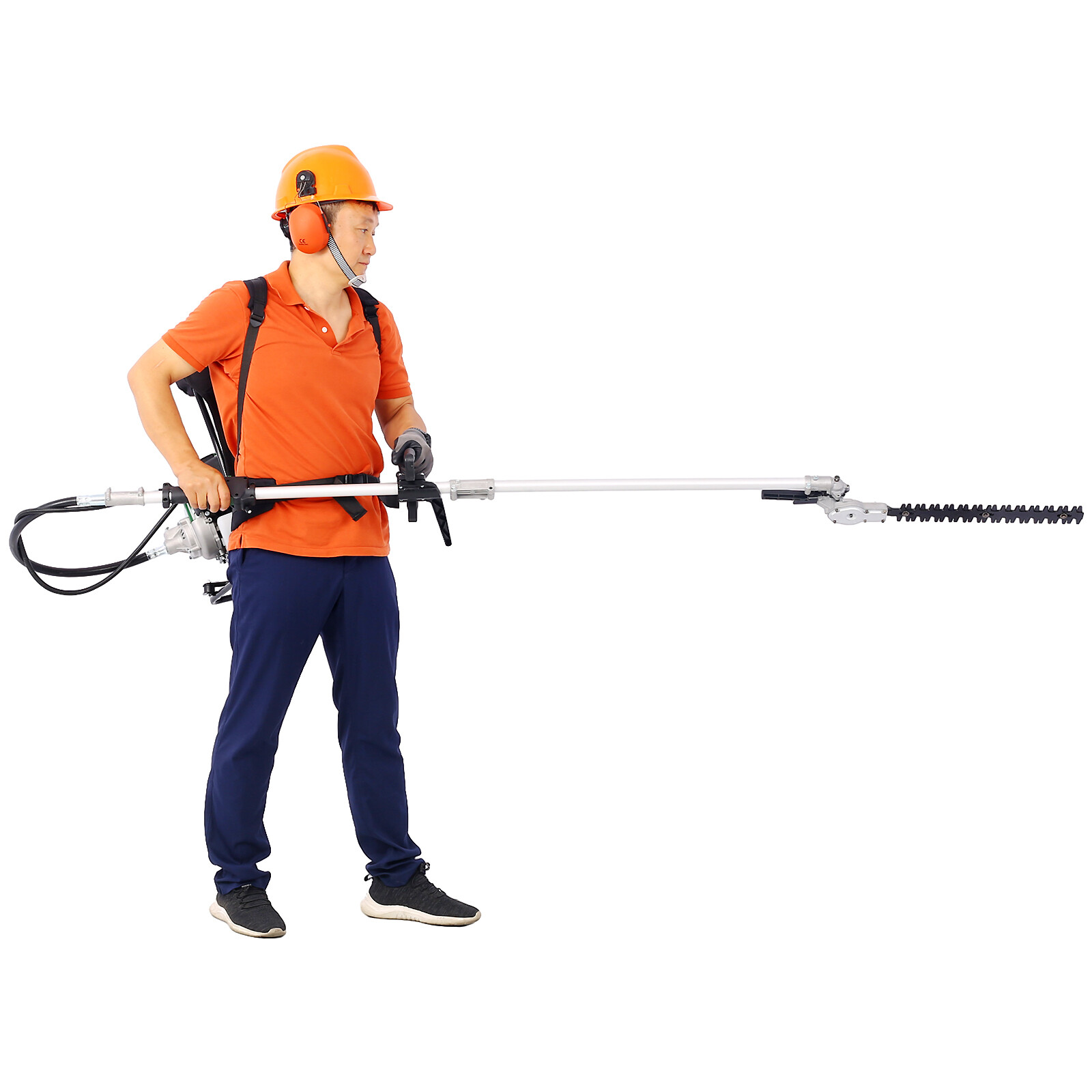 4in1 38CC 4-stroke Garden Backpack Tool System Gas Pole Saw Grass Hedge Trimmer