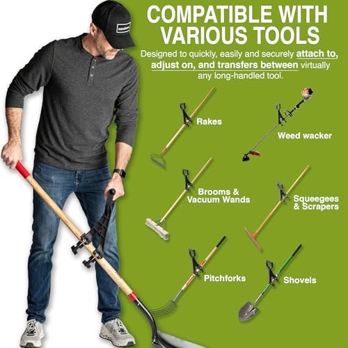 Universal Ergonomic Handle Attachment for Weedeater, String Trimmer & Garden Too