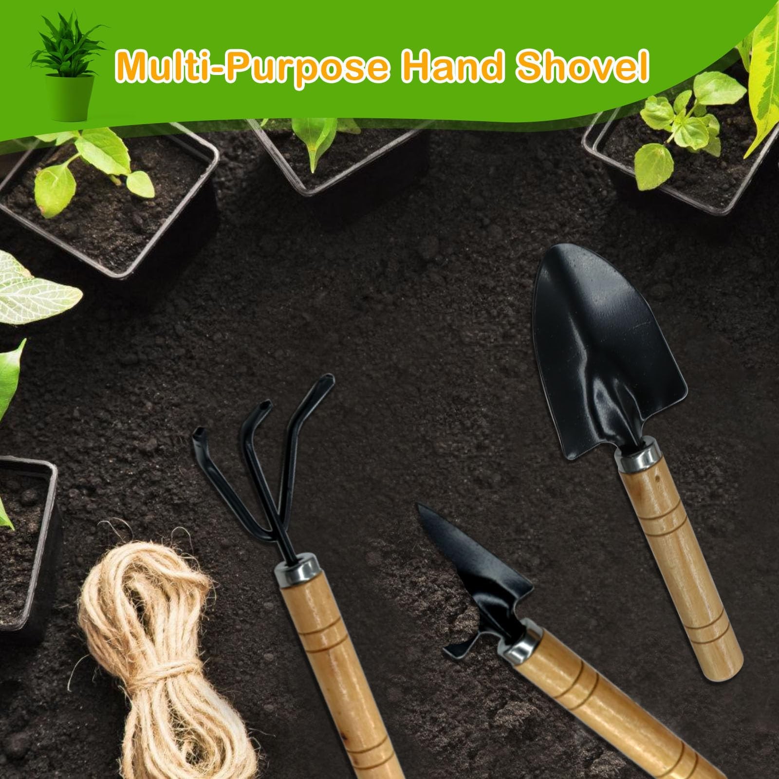 Small Garden Tools,3 Pcs Mini Garden Tools Set,Include Small Trowel,Mini Shov…