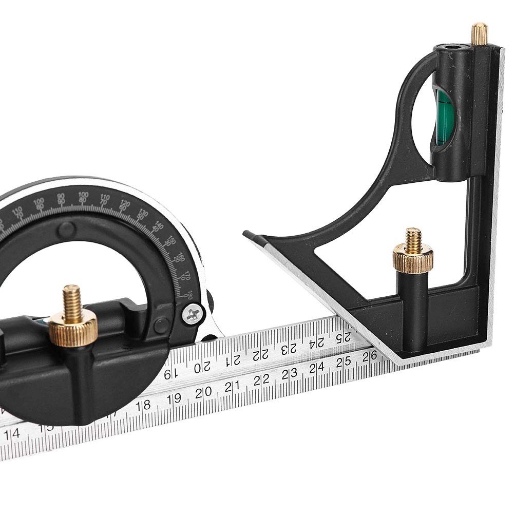 125 Stainless Steel T Ruler Combination Set Protractor Stainless Steel Angle