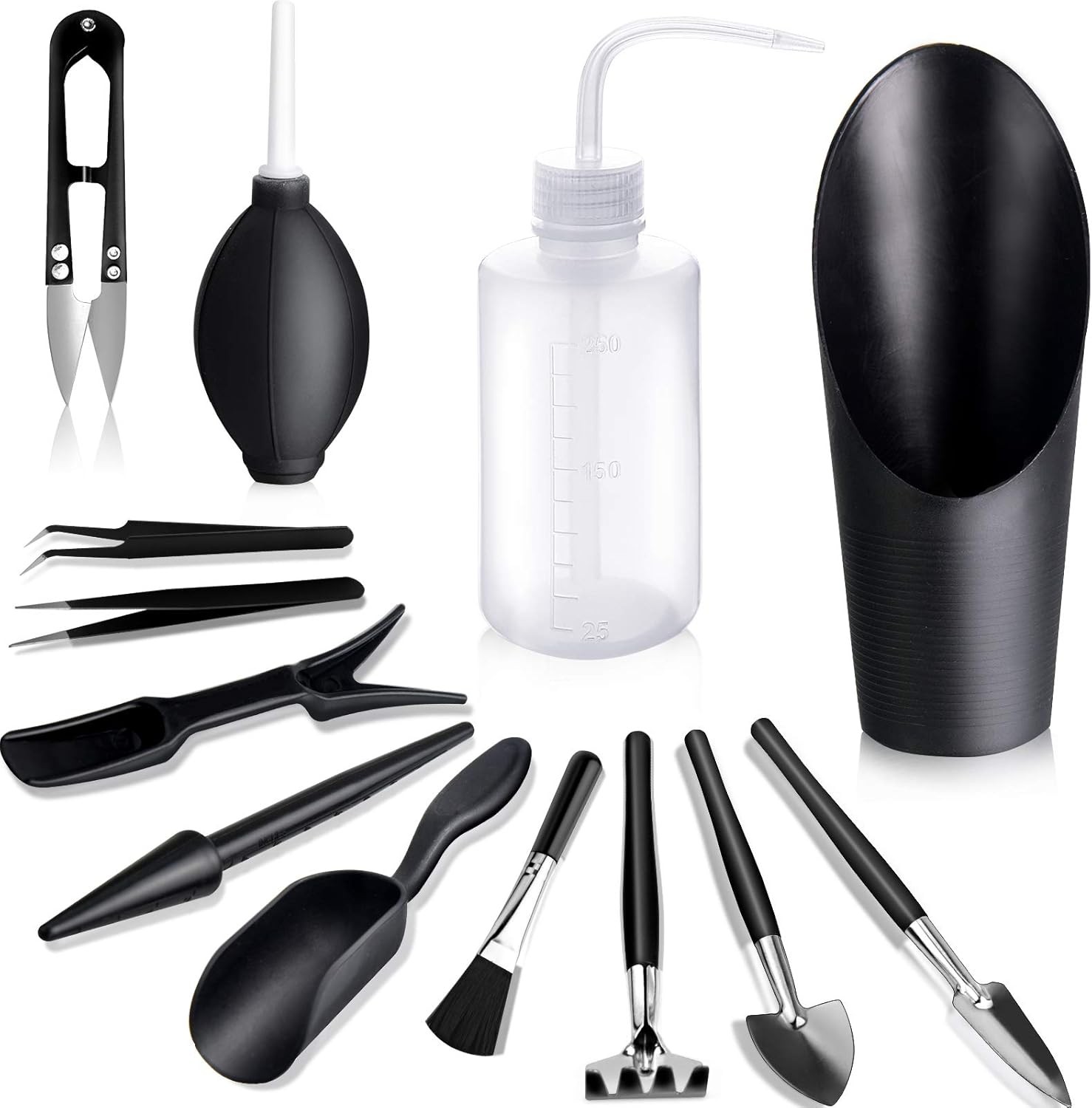 13 Pcs Mini Succulent Garden Tool Set Transplanting Care Kit Black