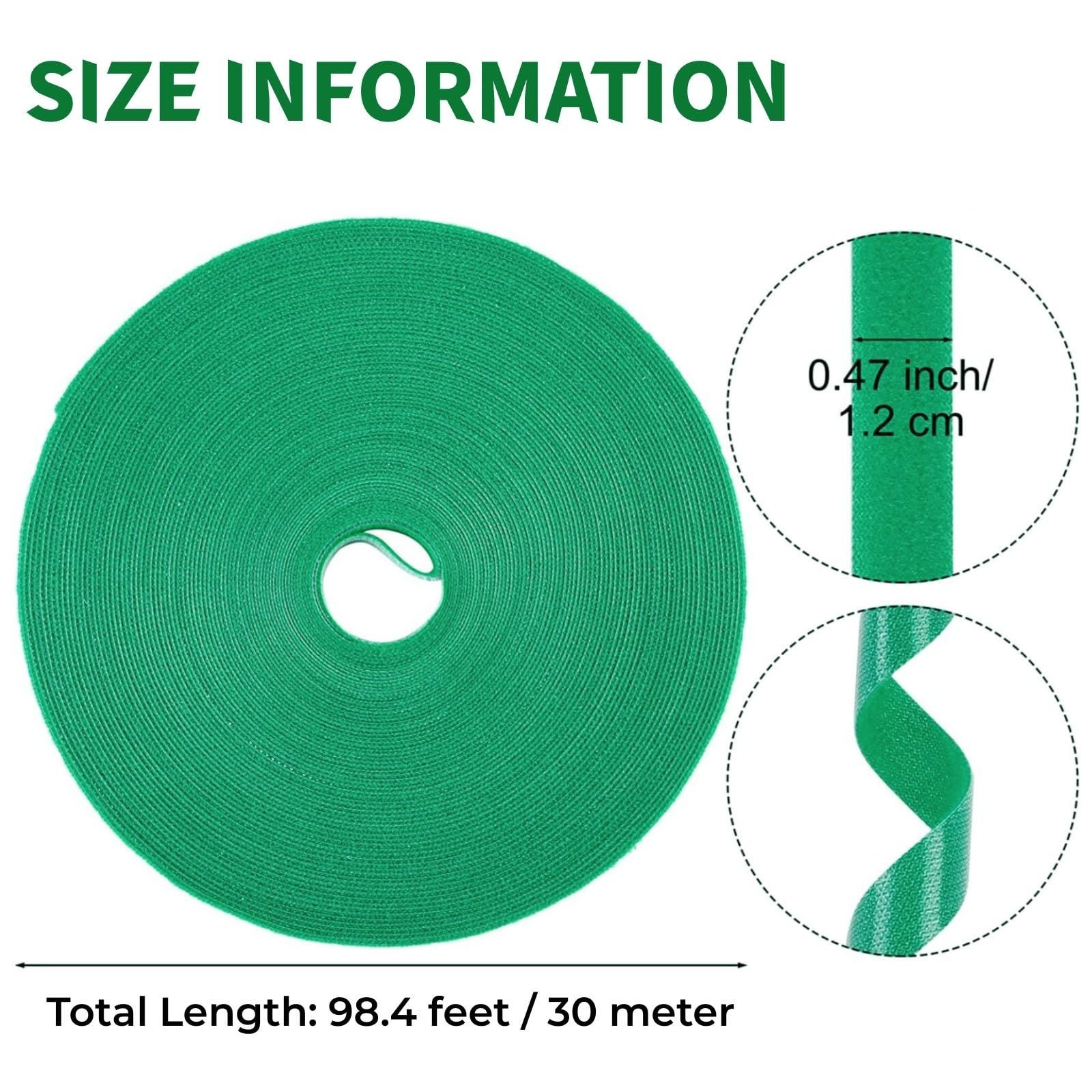 98.4 Feet Garden Tape Plant Ties Green Gardening Plant Tape Strap for Climbin…