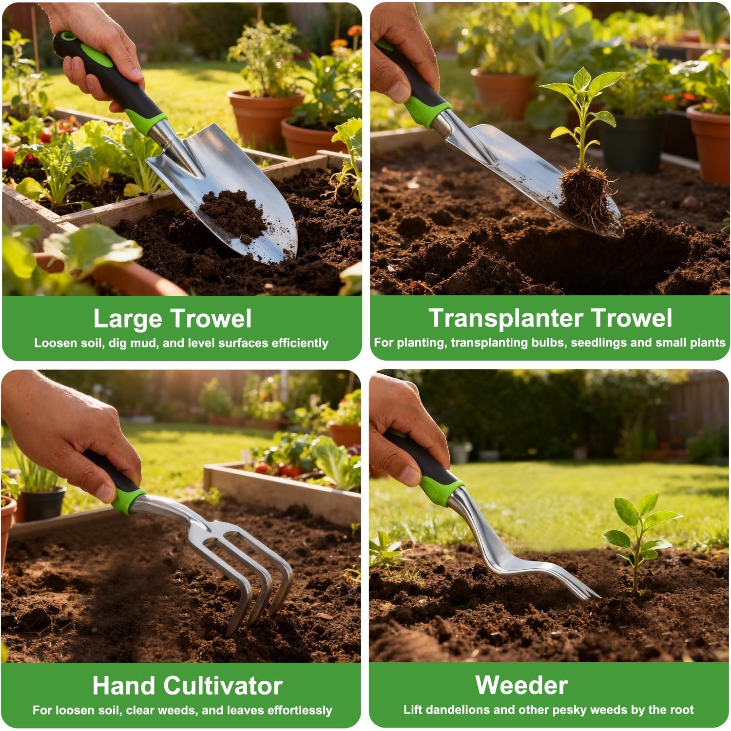 Yesker Gardening Tools 22-Piece Heavy Duty Garden Tool Set Gardening Supplies…