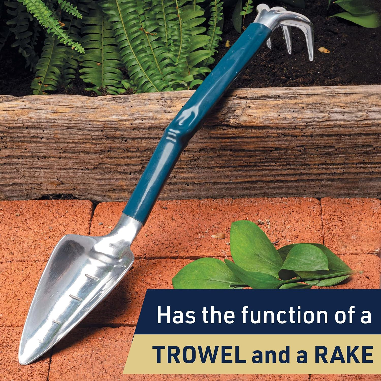 Combo Garden Hand Tool | Combination Trowel & Rake | Trake Measures 17” | Use fo