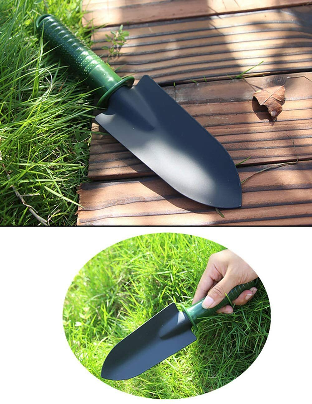 4pcs Garden Tools Set Trowel Rake Shovel Heavy Duty Metal Outdoor Ergonomic