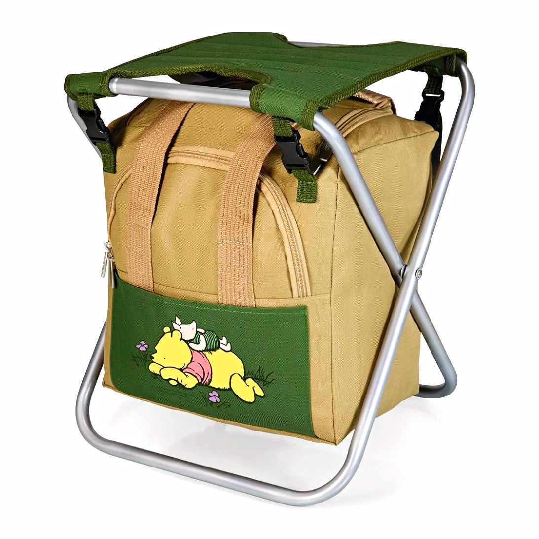 PICNIC TIME Disney Winnie the Pooh With PIGLET Gardener Folding Seat with Tools