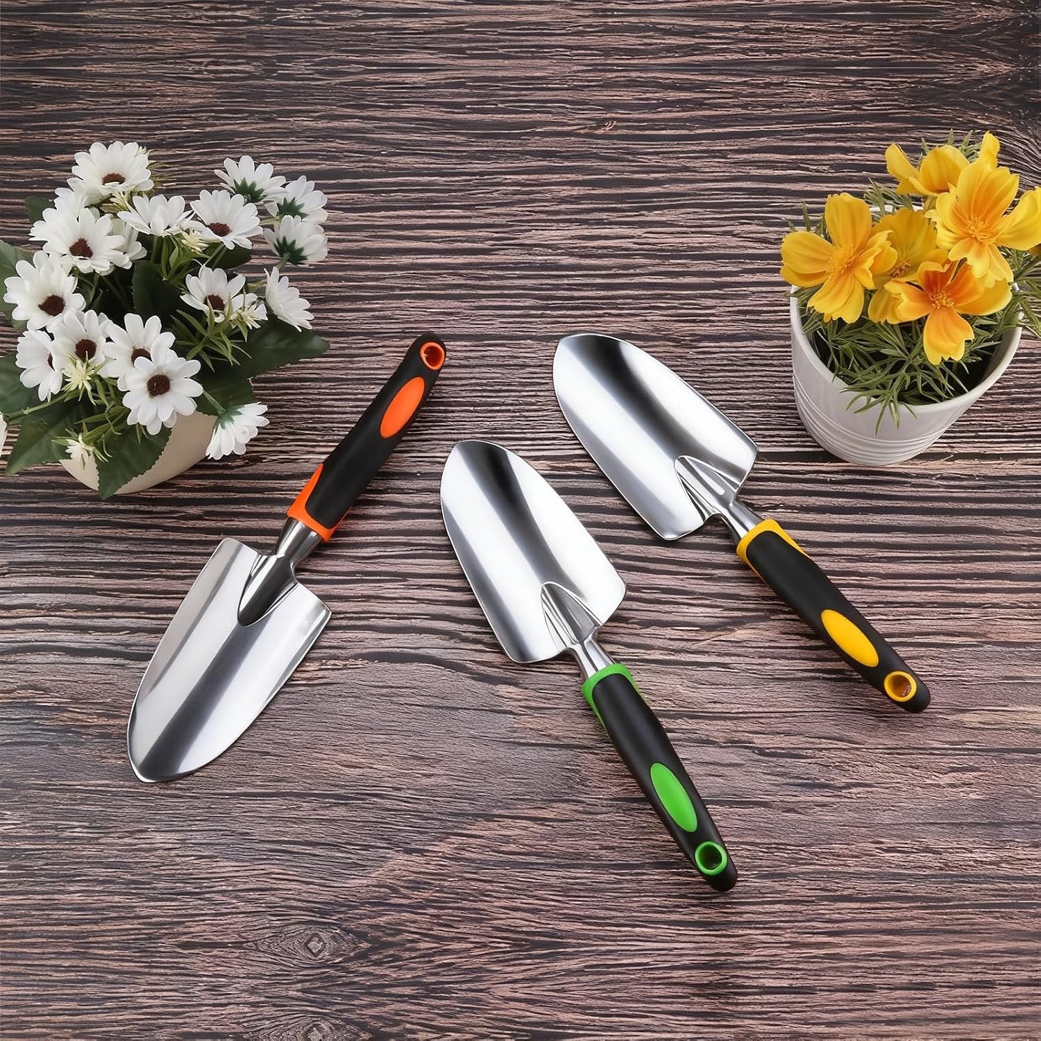 Garden Shovel Hand Trowel Cast-Aluminum Heavy Duty Mini Shovel Garden Tools Soft
