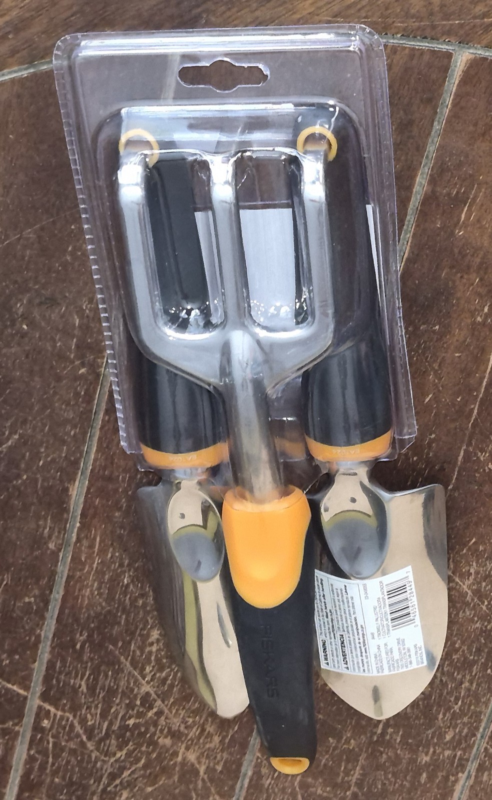 3pc Fiskars ERGO Garden Tool Set: Trowel/Cultivator/Transplanter #8449