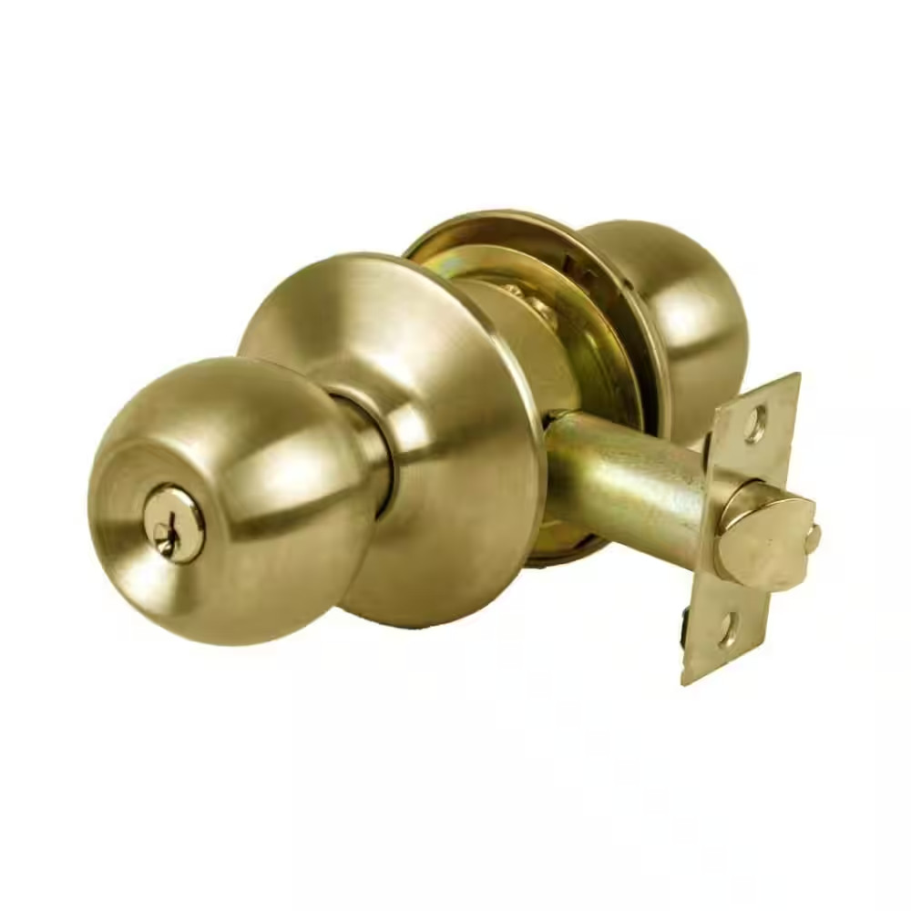 GLC Series Antique Brass Grade 3 Commercial/Residential Bed/Bath Privacy Door Kn