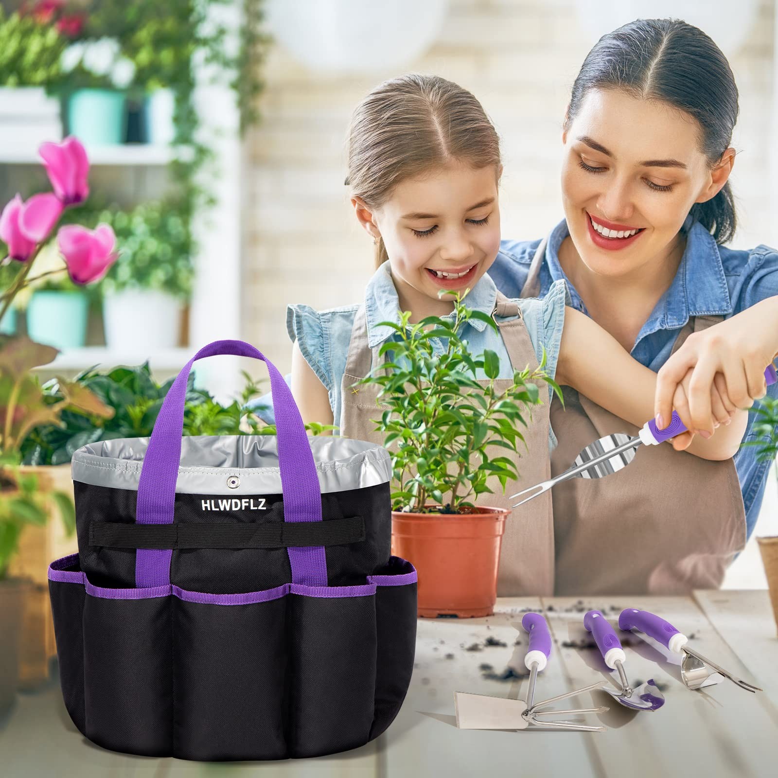 Purple Garden Tool Set Gardening Items for Women – 11PCS Heavy Duty Tools with
