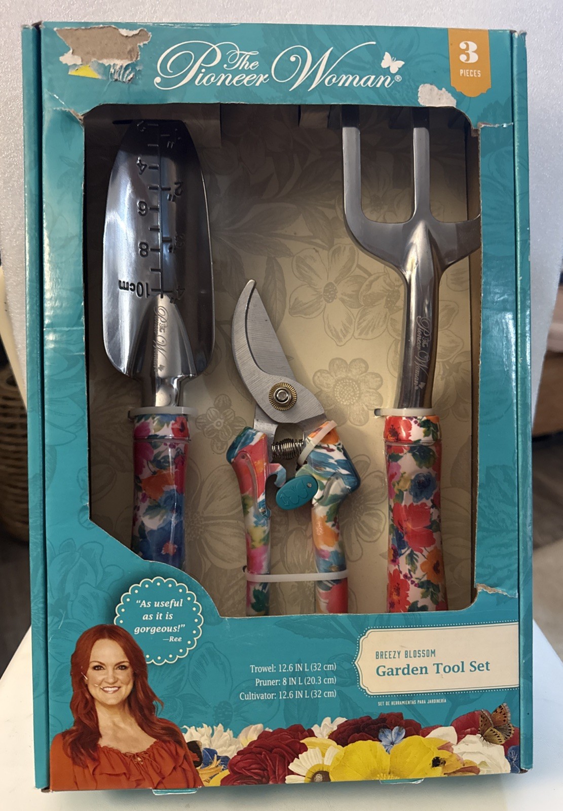 The Pioneer Woman 3-Pcs. Garden Tool Set – Breezy Blossom Pattern – New