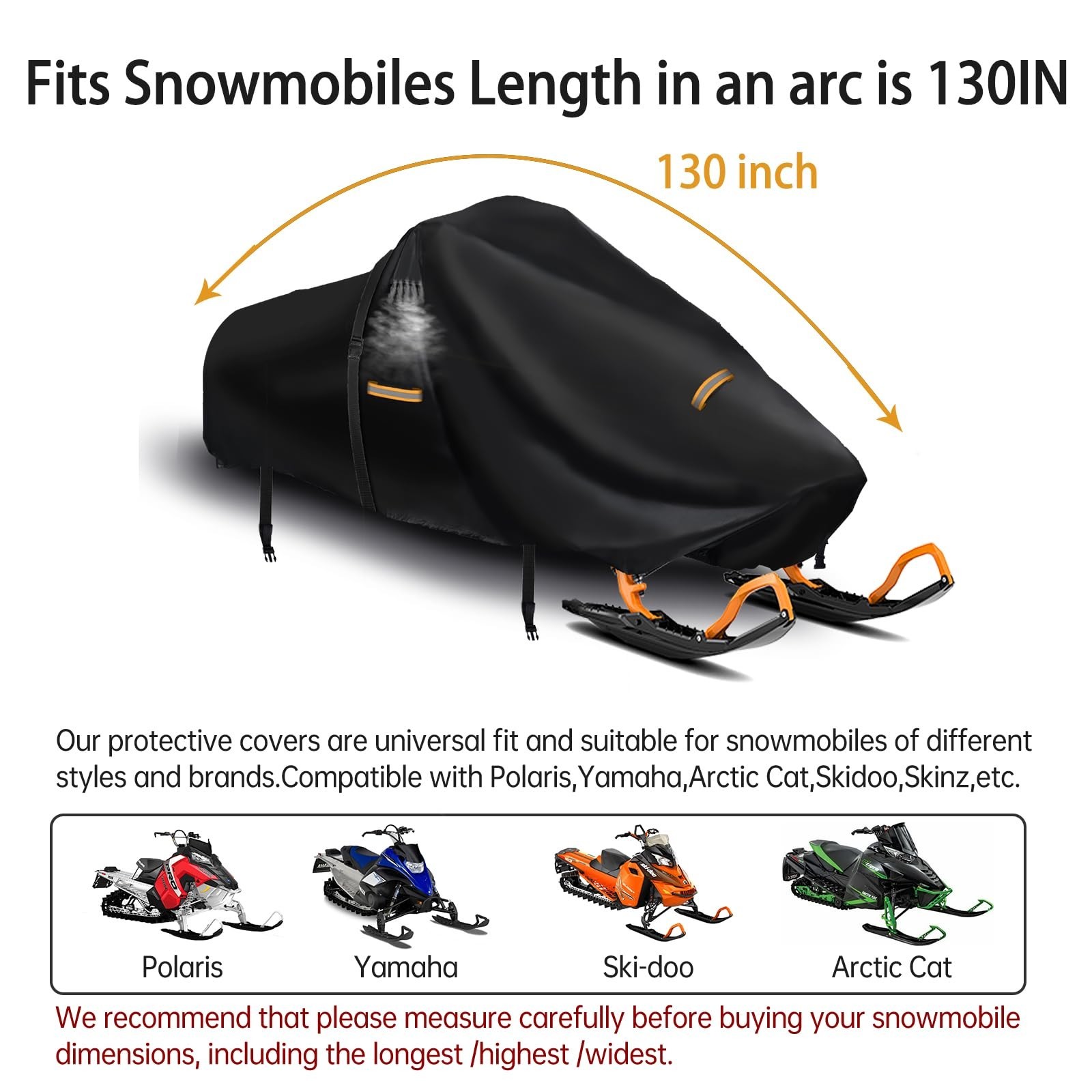 Snowmobile Cover Waterproof Outdoor,Heavy Duty 420D Oxford Fabric Polaris Sno…