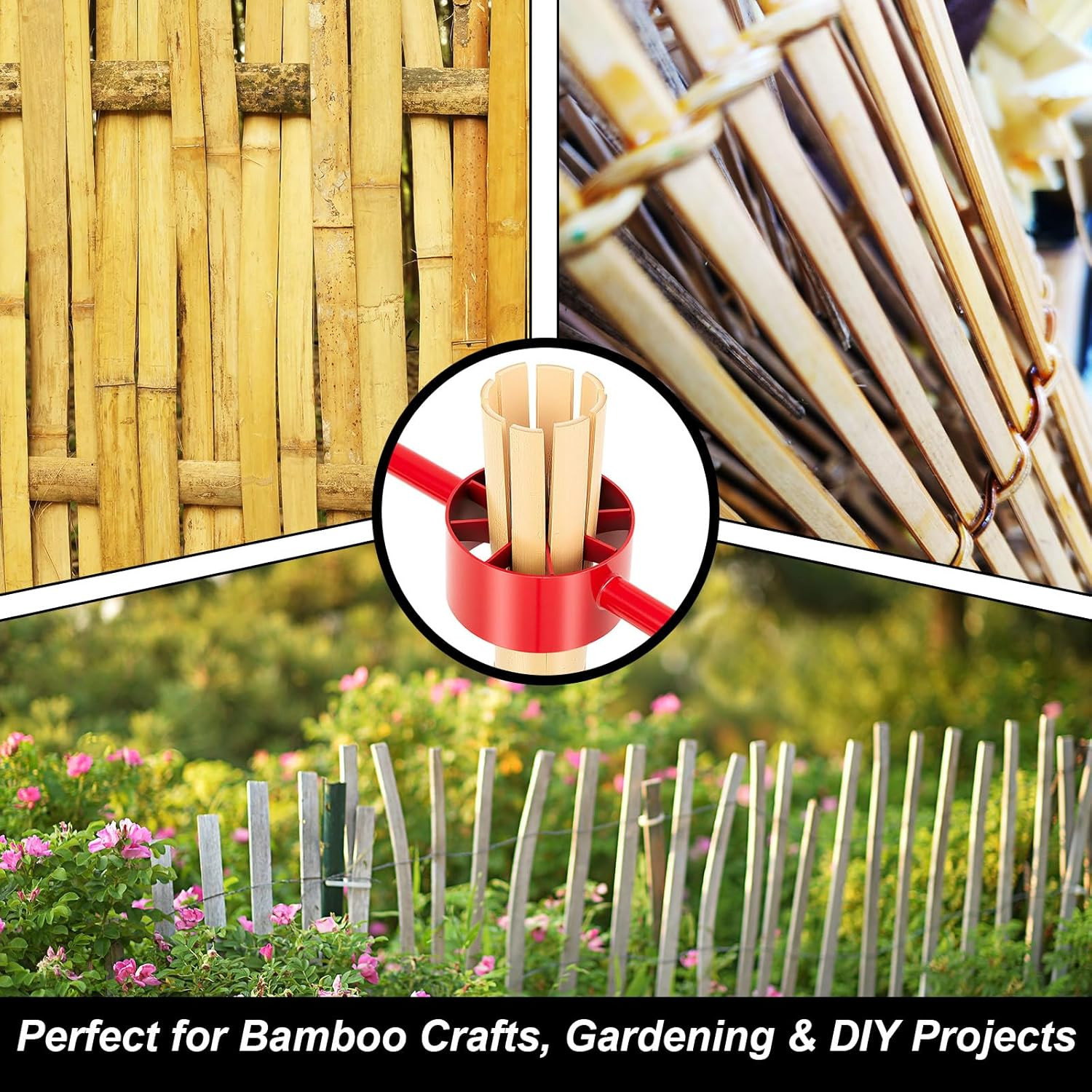 8 Cut Bamboo Splitter 5.5 Inch Bamboo Split Steel Manual Dividing Splitting Tool